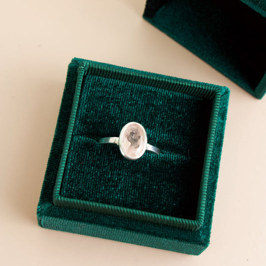 Velvet Square Ring Box - Muse + Moonstone