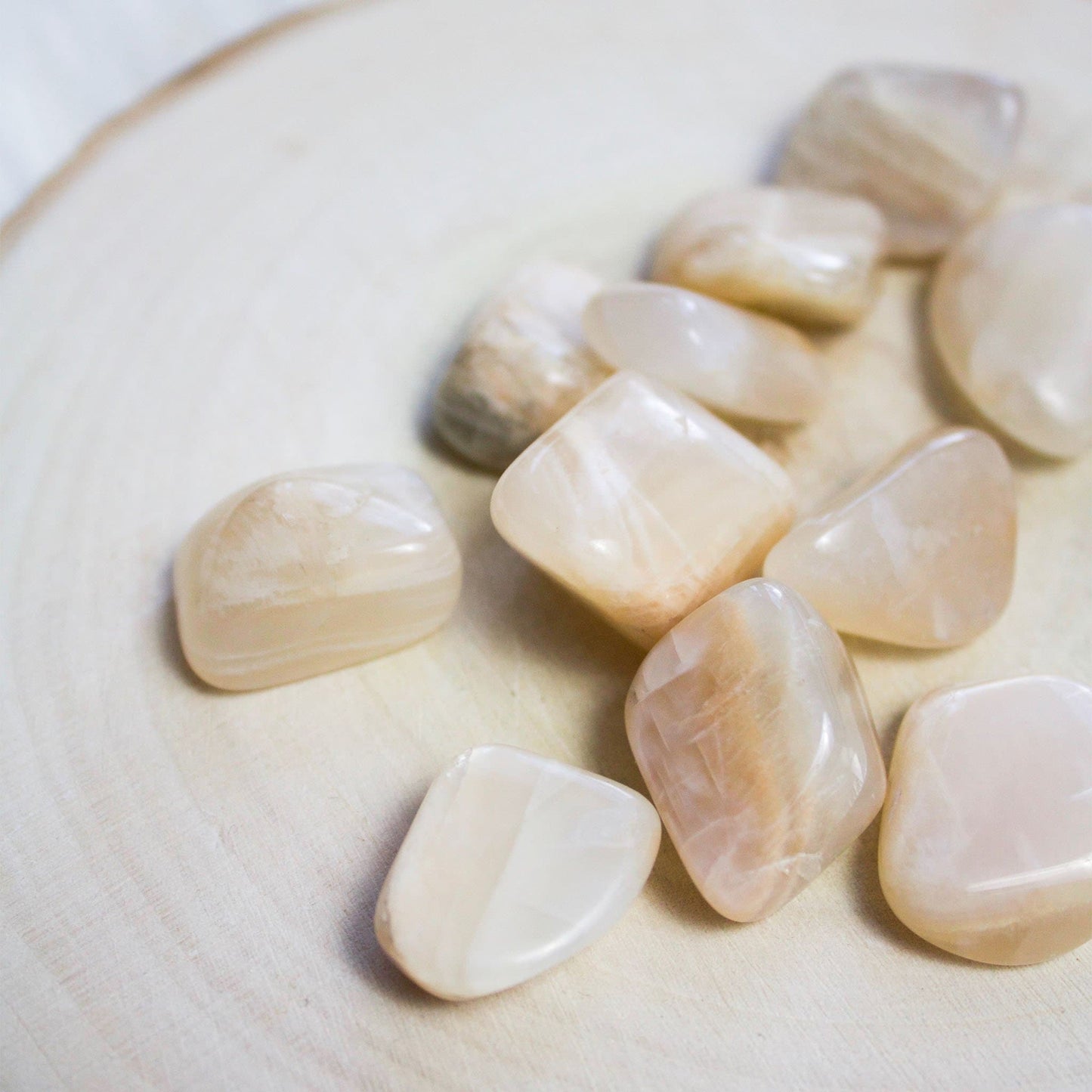 White Moonstone - Tumbled - Muse + Moonstone