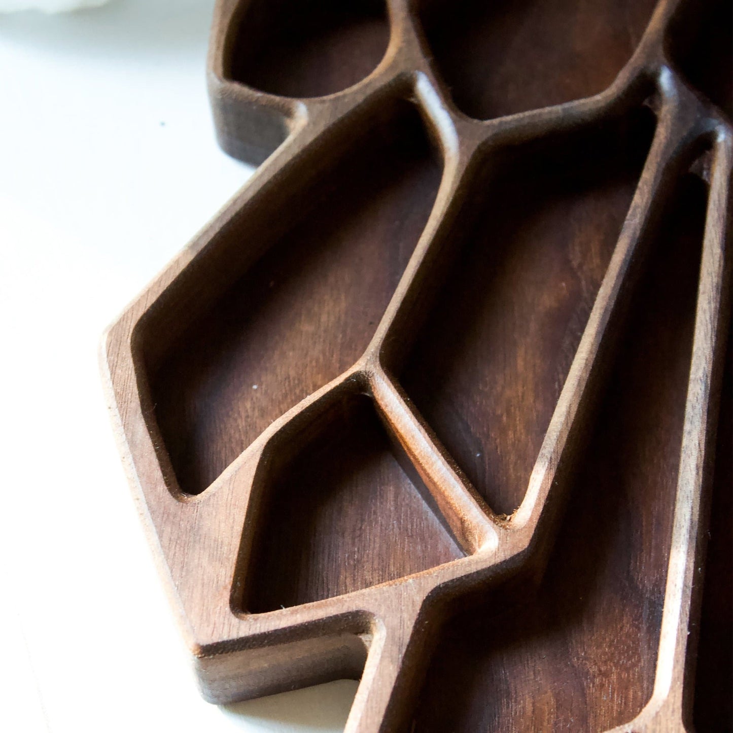 Wooden Crystal Dish | Hand-Carved - Muse + Moonstone