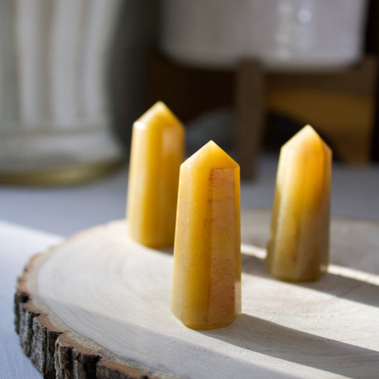 Yellow Jasper - Polished Point - Muse + Moonstone